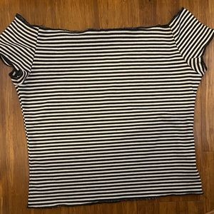 Black and white crop top